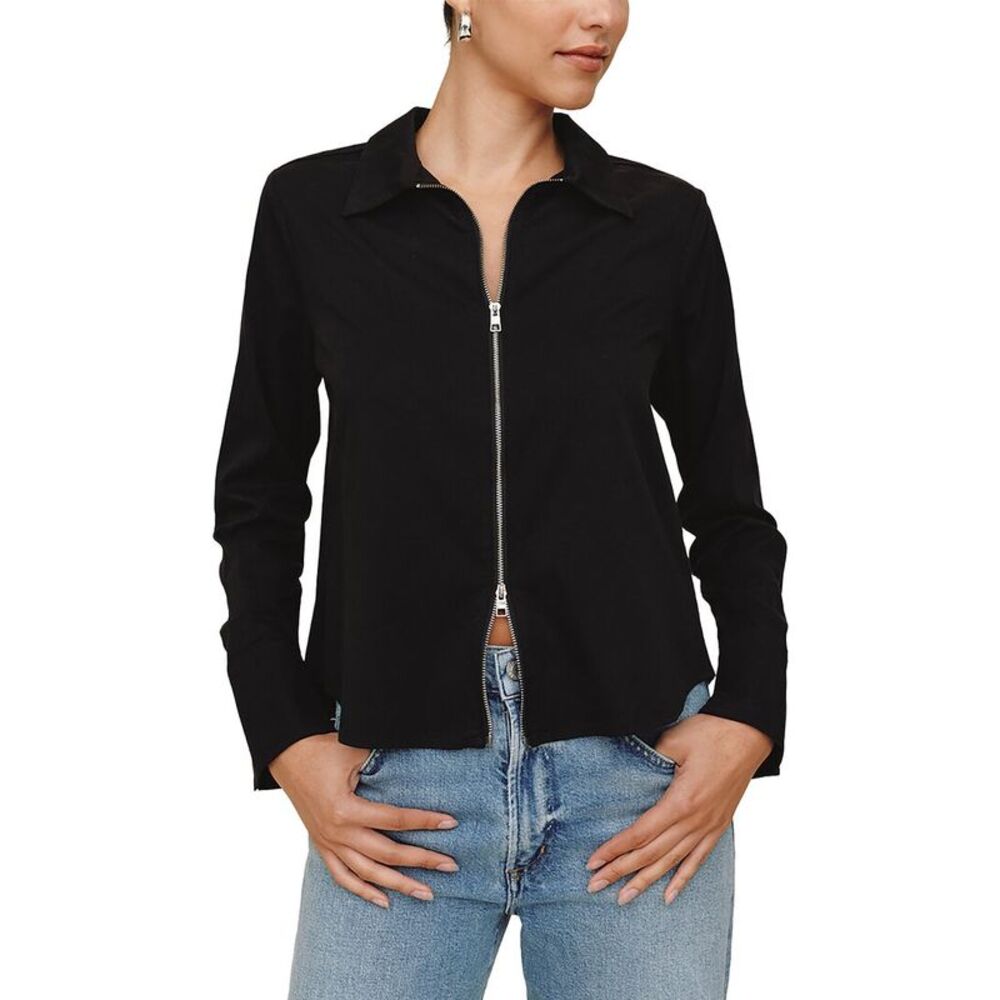 Bella Dahl Womens Long Sleeve Zip Front Shirt